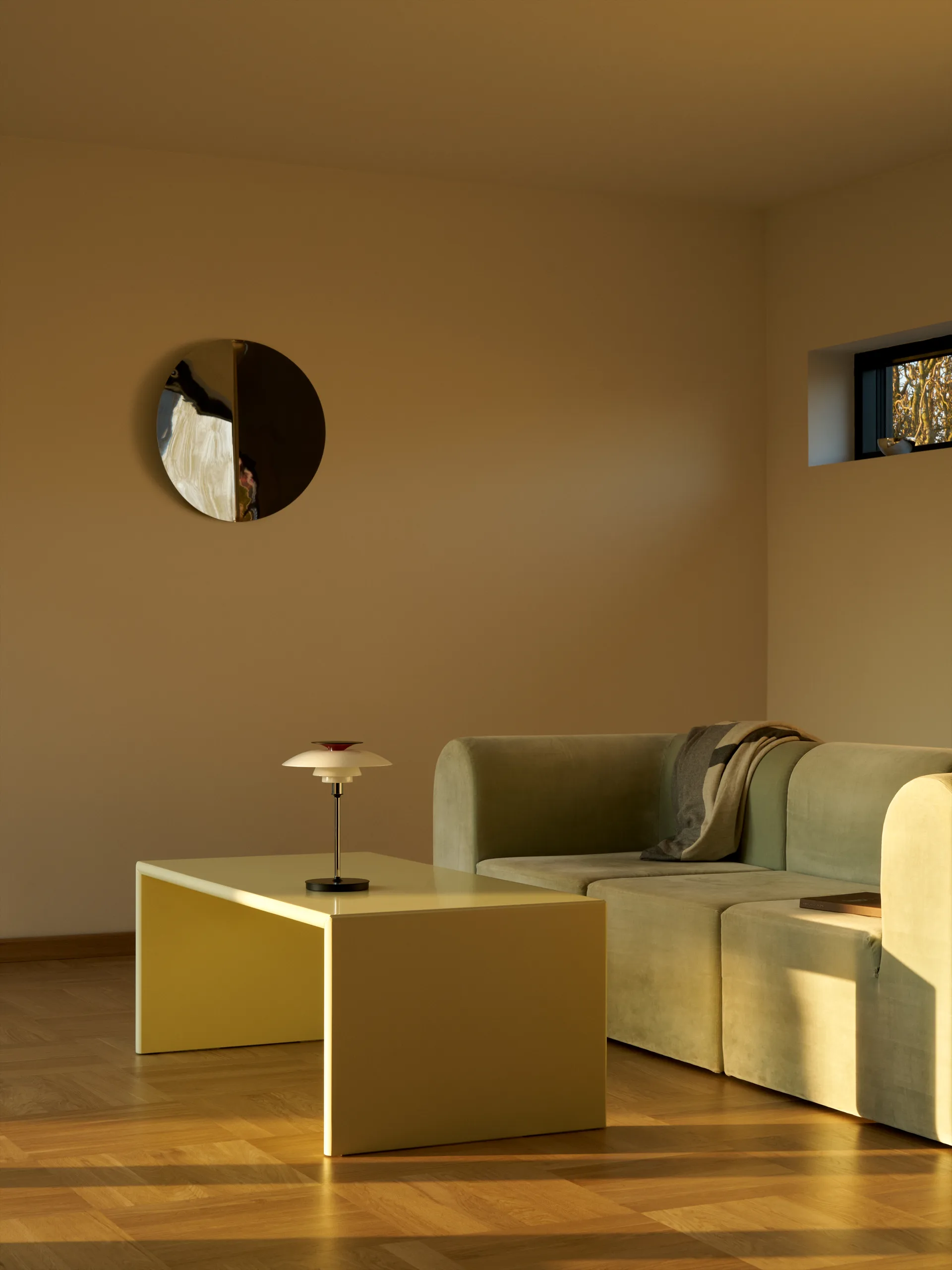 Lampada da tavolo PH 80 portatile, Opale bianco, cromato Louis Poulsen