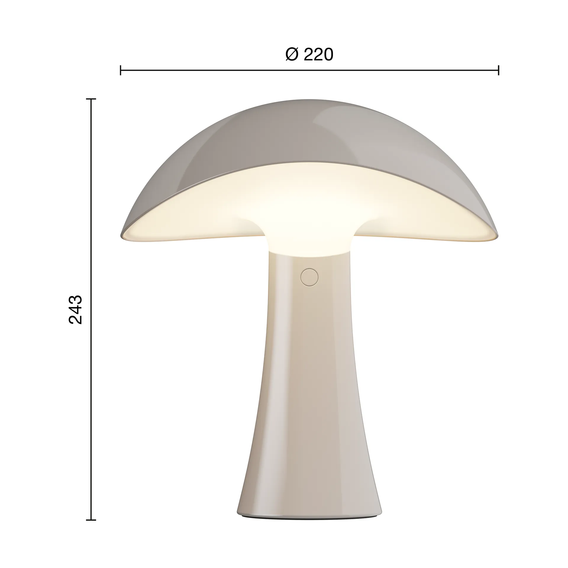 Lampada da tavolo Rumee 220 portatile, Earth Grey Louis Poulsen