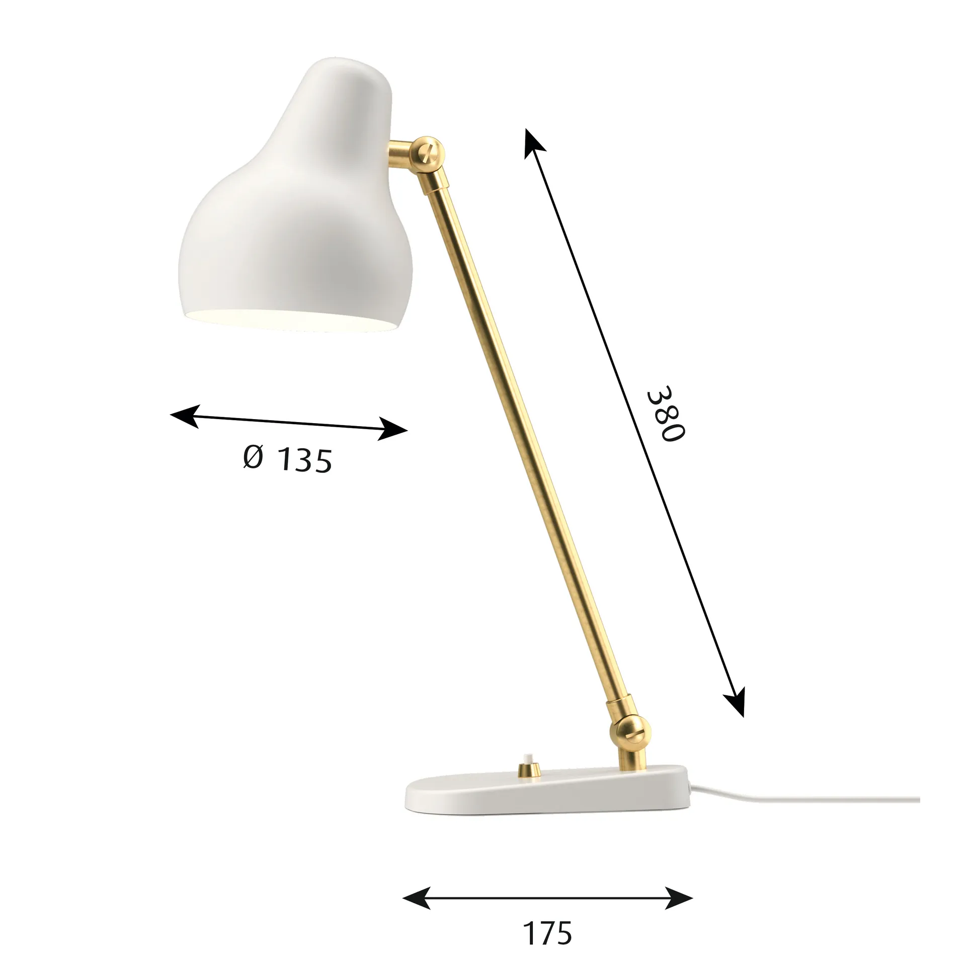 Lampada da tavolo VL38, Bianco Louis Poulsen