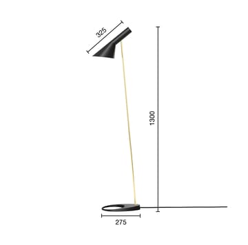 Lampada da terra AJ - Brass-black - Louis Poulsen