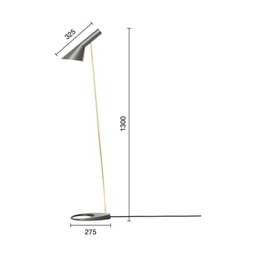 Lampada da terra AJ - Brass-warm grey - Louis Poulsen