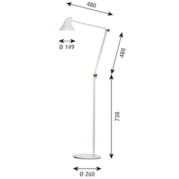 Lampada da terra NJP - Bianco - Louis Poulsen