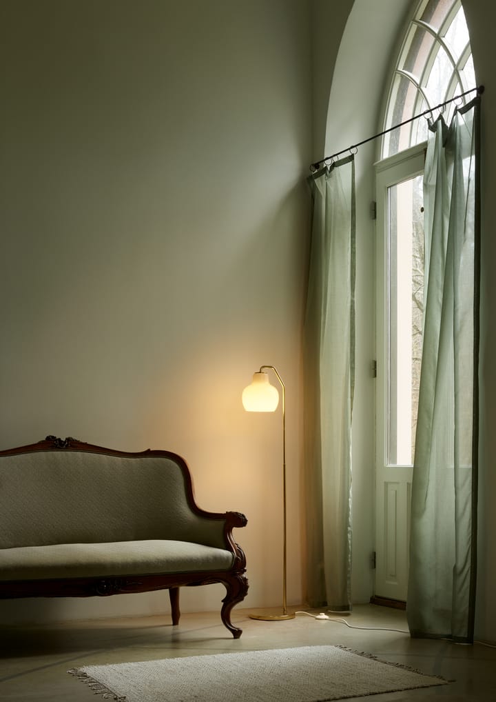 Lampada da terra VL Ring Crown , Ottone-vetro opale Louis Poulsen