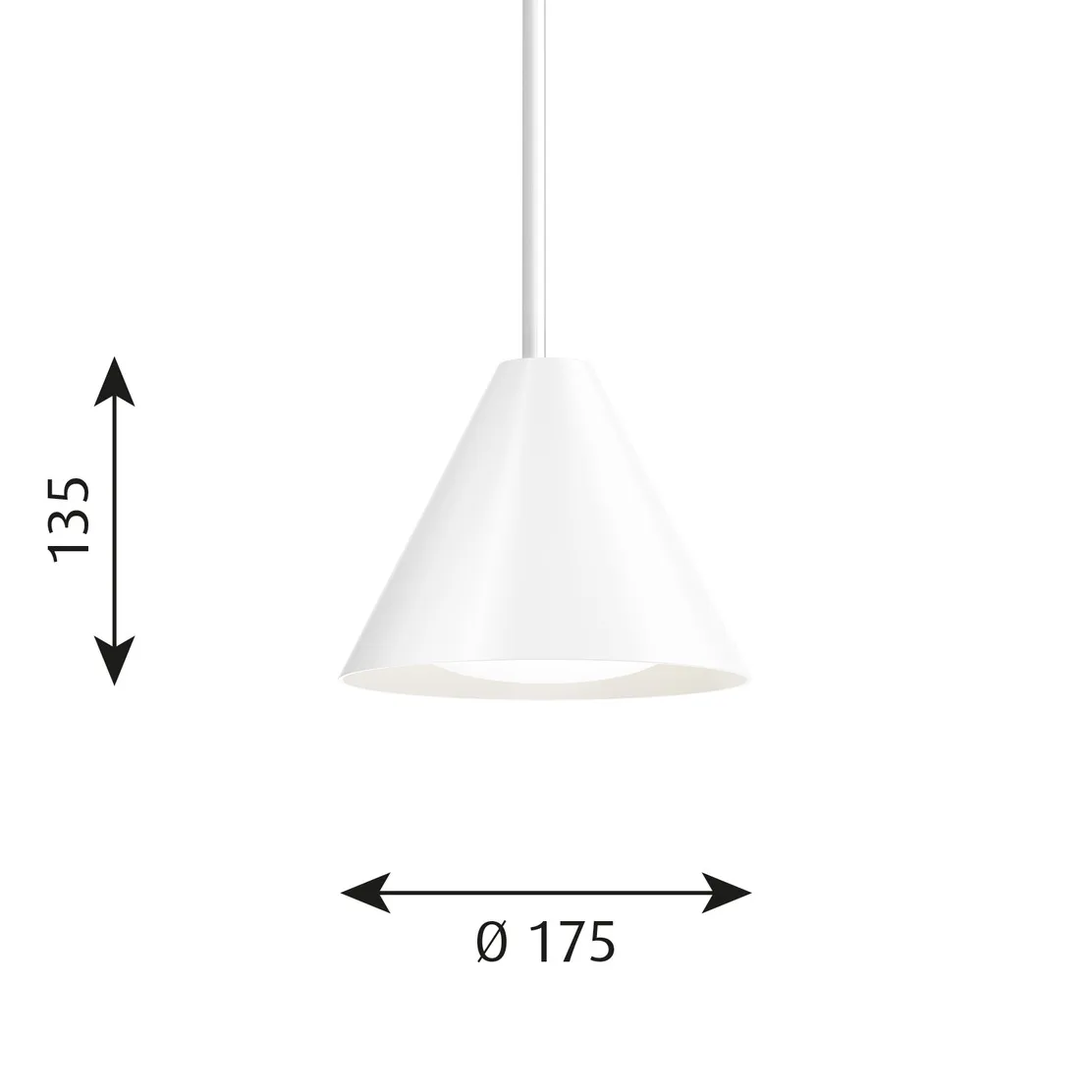 Lampadario Keglen Ø 17,5 cm, Bianco Louis Poulsen