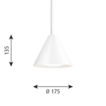 Lampadario Keglen Ø 17,5 cm - Bianco - Louis Poulsen