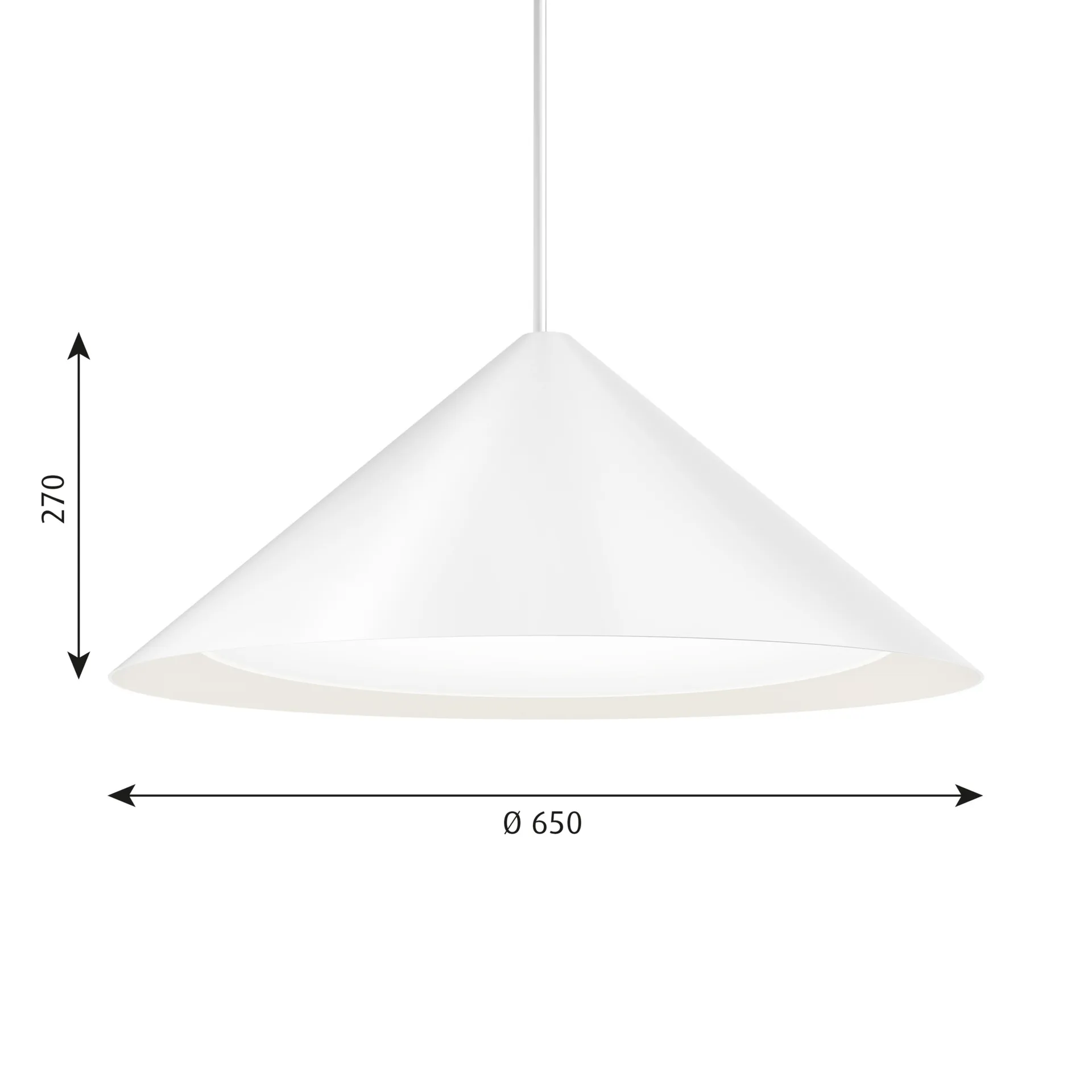 Lampadario Keglen Ø 65 cm, Bianco Louis Poulsen