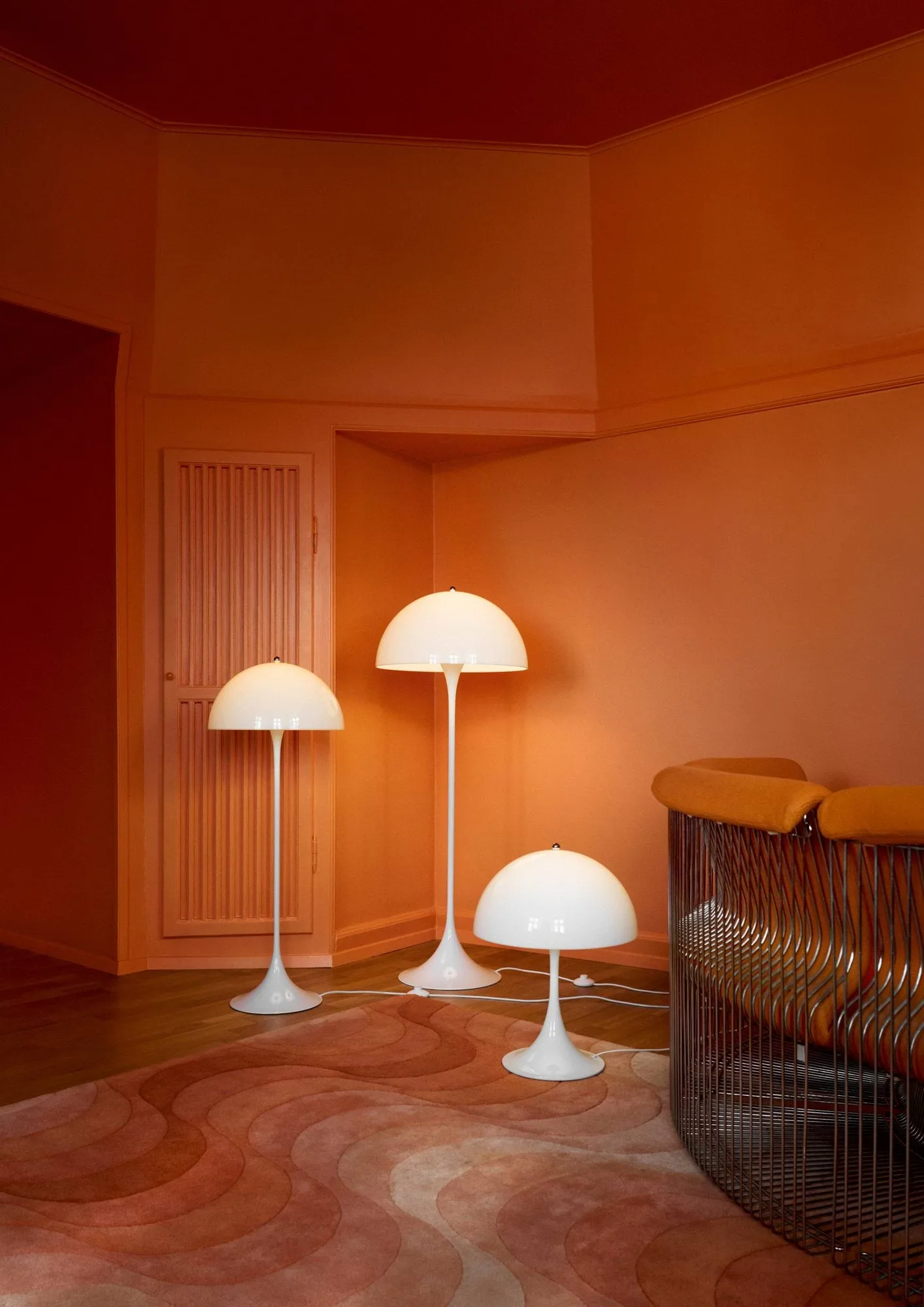 Panthella 400 lampada da tavolo, V3, Opal white Louis Poulsen