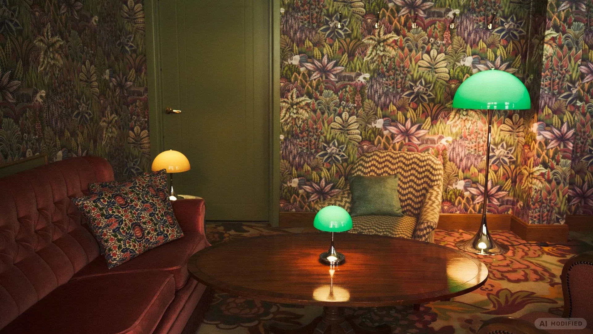 Panthella 500 lampada da terra, Original opal green Louis Poulsen