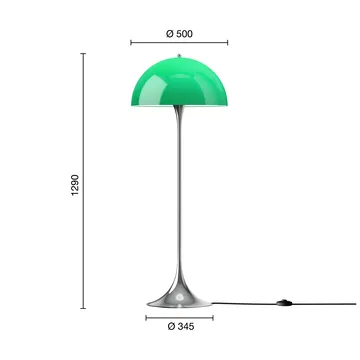 Panthella 500 lampada da terra - Original opal green - Louis Poulsen