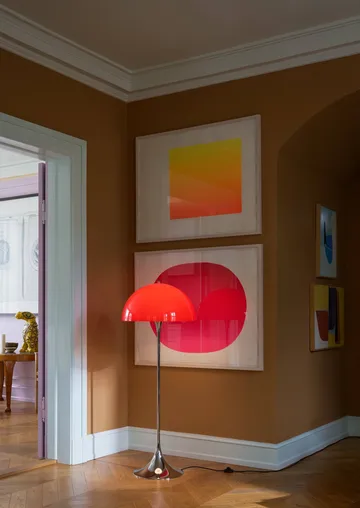 Panthella 500 lampada da terra - Original opal red - Louis Poulsen