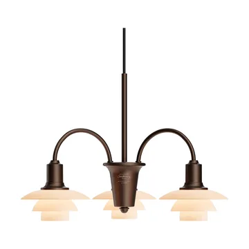 PH 1/1 Chandelier Centenary Edition lampadario - Brass-dusty terracotta, 3 bracci - Louis Poulsen