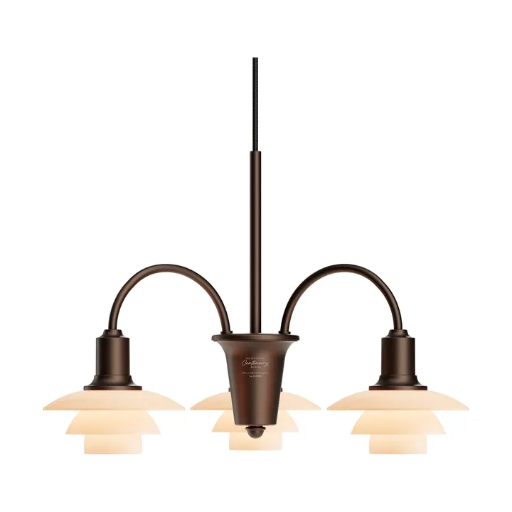 PH 1/1 Chandelier Centenary Edition lampadario - Brass-dusty terracotta, 3 bracci - Louis Poulsen