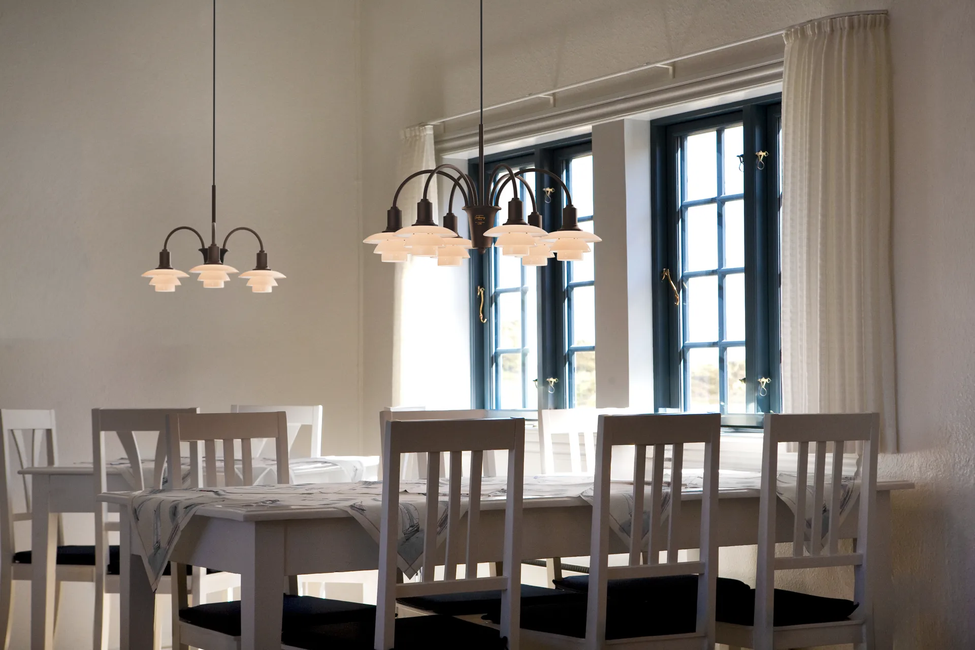 PH 1/1 Chandelier Centenary Edition lampadario, Brass-dusty terracotta, 3 bracci Louis Poulsen