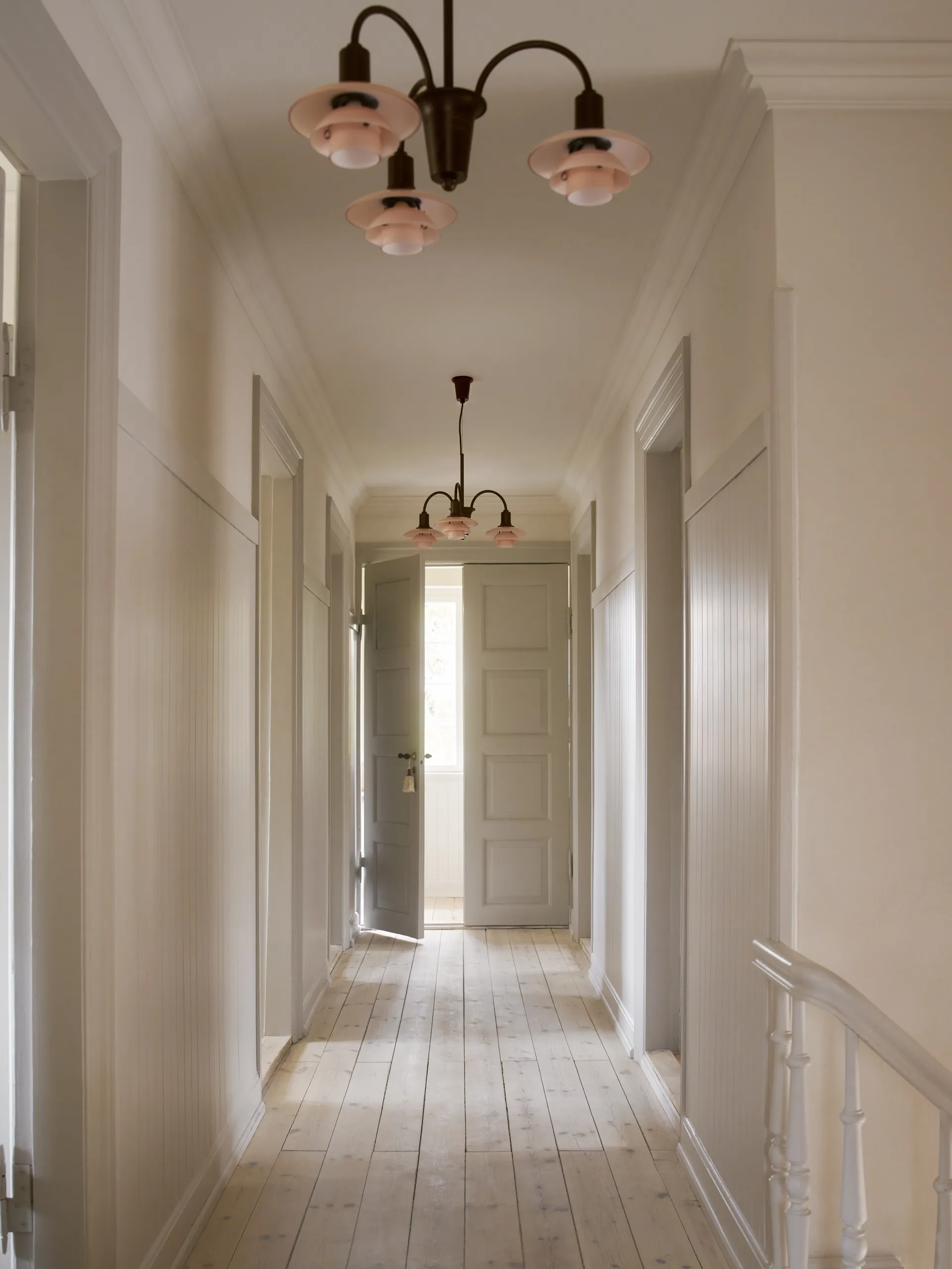 PH 1/1 Chandelier Centenary Edition lampadario, Brass-dusty terracotta, 3 bracci Louis Poulsen