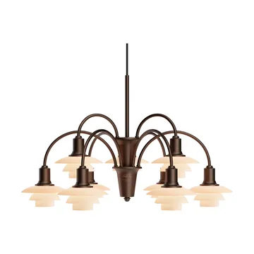 PH 1/1 Chandelier Centenary Edition lampadario - Brass-dusty terracotta, 9 bracci - Louis Poulsen