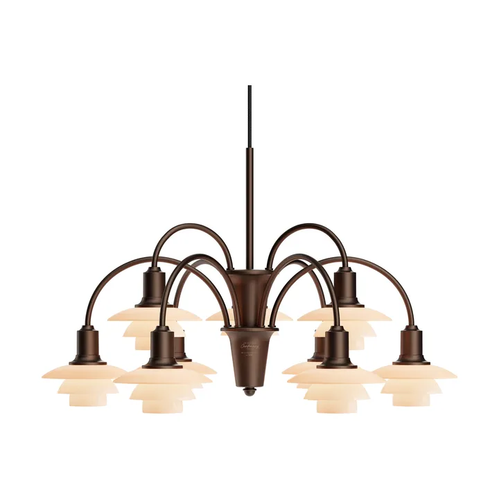 PH 1/1 Chandelier Centenary Edition lampadario - Brass-dusty terracotta, 9 bracci - Louis Poulsen