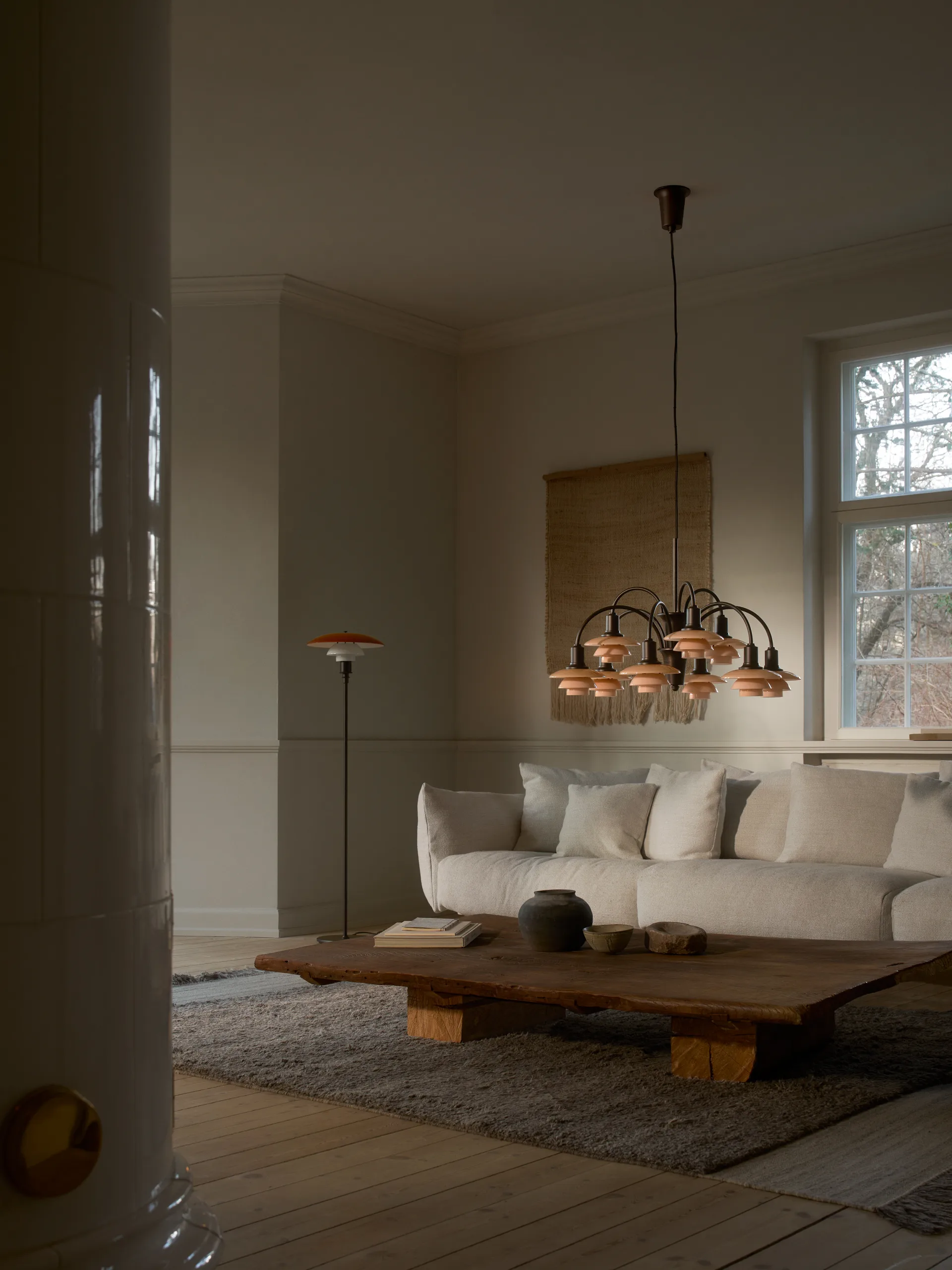 PH 1/1 Chandelier Centenary Edition lampadario, Brass-dusty terracotta, 9 bracci Louis Poulsen