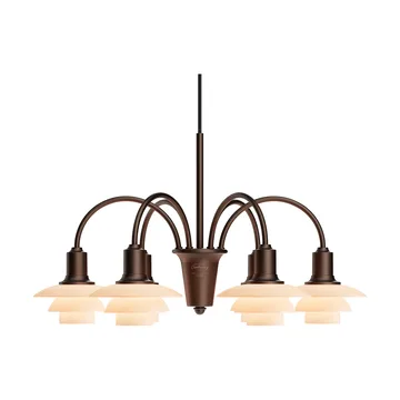 PH 1/1 Chandelier Centenary Edition lampadario - Ottone-dusty terracotta, 6 bracci - Louis Poulsen