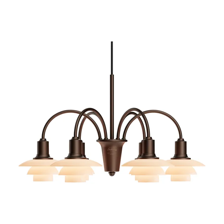 PH 1/1 Chandelier Centenary Edition lampadario - Ottone-dusty terracotta, 6 bracci - Louis Poulsen