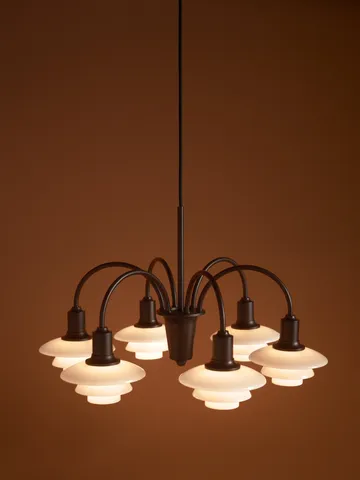 PH 1/1 Chandelier Centenary Edition lampadario - Ottone-dusty terracotta, 6 bracci - Louis Poulsen