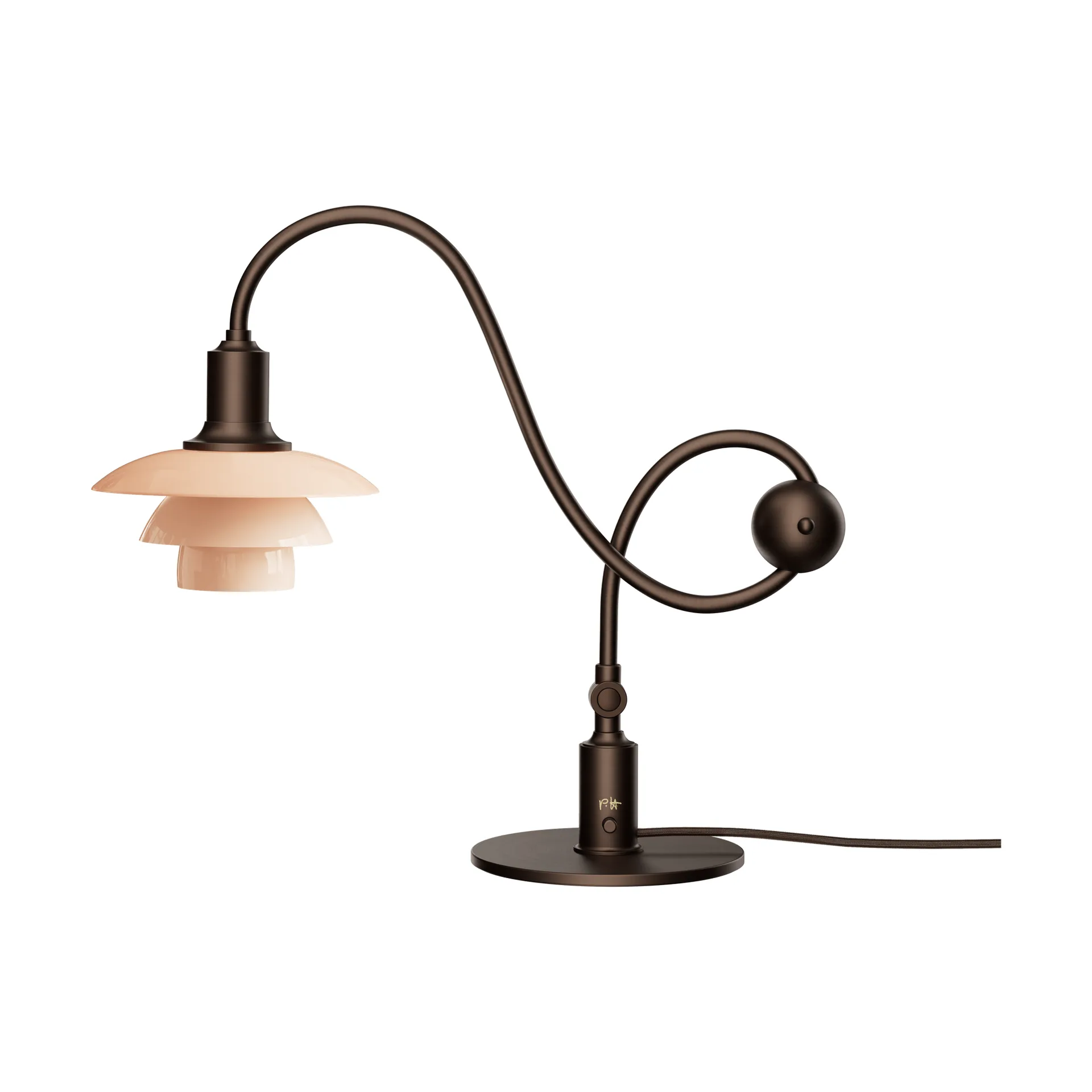 PH 1/1 Piano lampada da tavolo, Terracotta polverosa Louis Poulsen