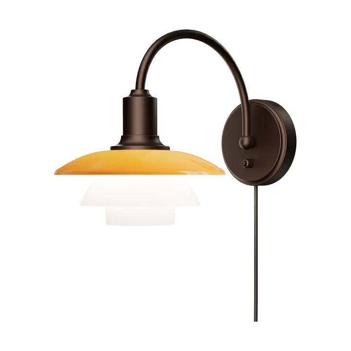 PH 2/2 Centenary Edition applique - Amber-opal white, spina elettrica - Louis Poulsen