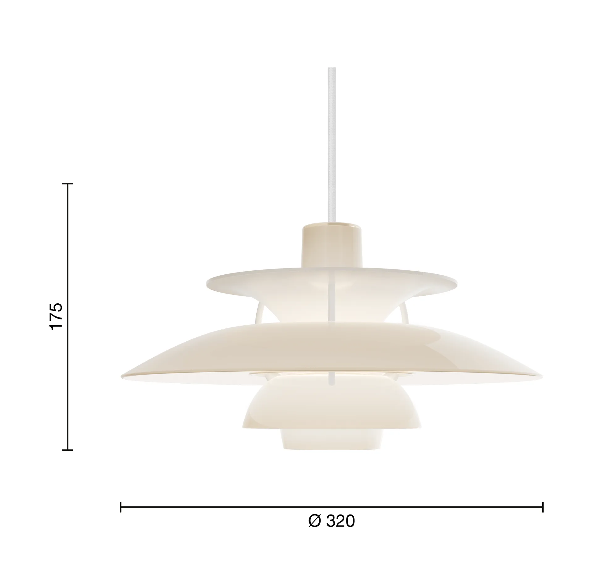 PH 5 lampada a sospensione Ø32 cm, Opal beige Louis Poulsen