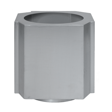 Vaso Funki L 52 cm - Alluminio spazzolato - Louise Roe