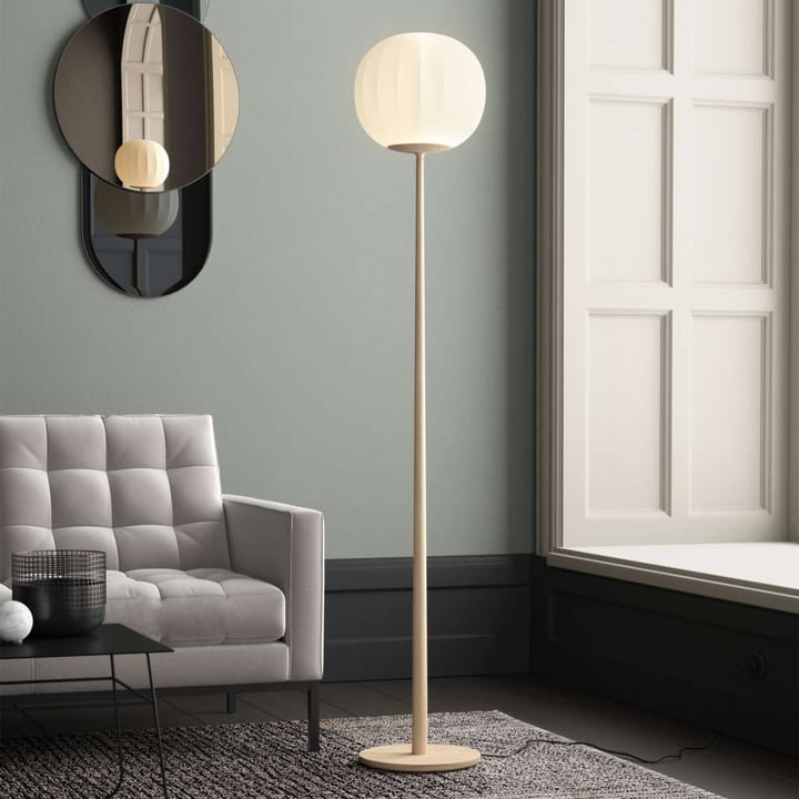 Lampada da pavimento Lita, Ø 30 cm, struttura in frassino Luceplan