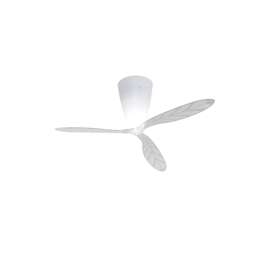 Lampadario Blow, trasparente, foglie decorate Luceplan