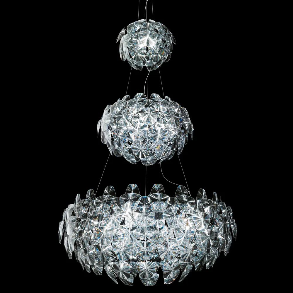 Lampadario Hope D66/12, trasparente Luceplan