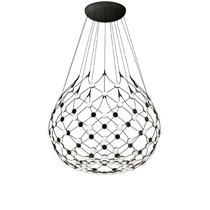 Lampadario senza fili Mesh, nero, medio Luceplan