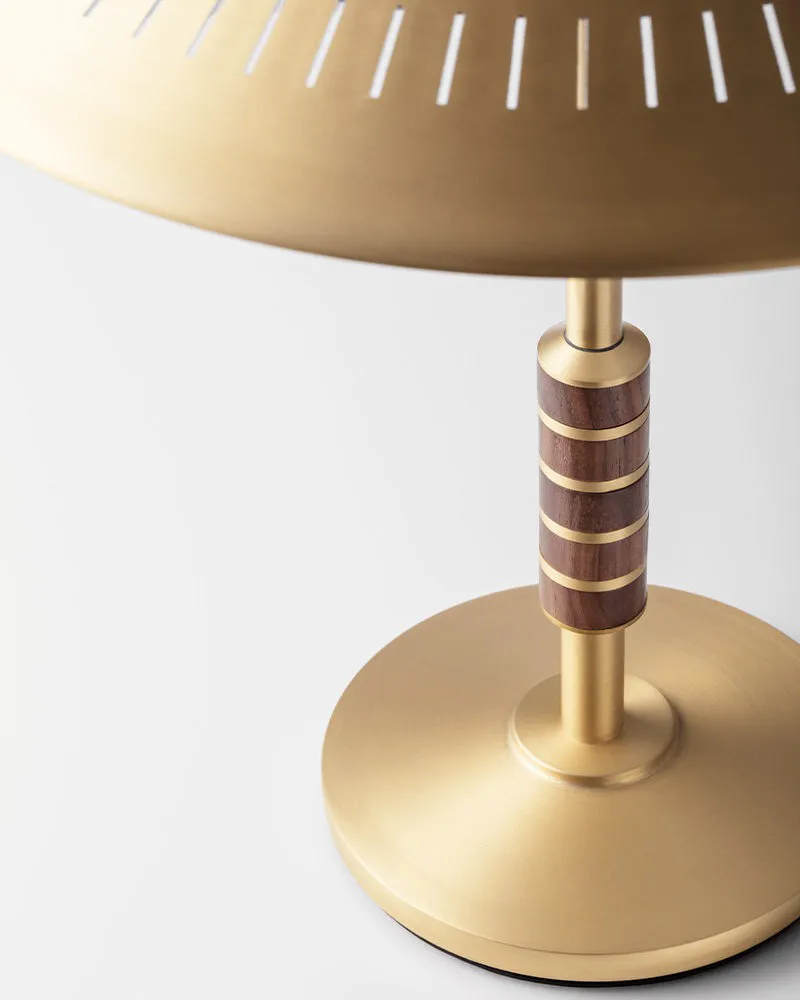 Lampada da tavolo Governor 250, Brass-walnut LYFA