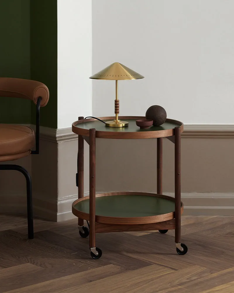 Lampada da tavolo Governor 250, Brass-walnut LYFA