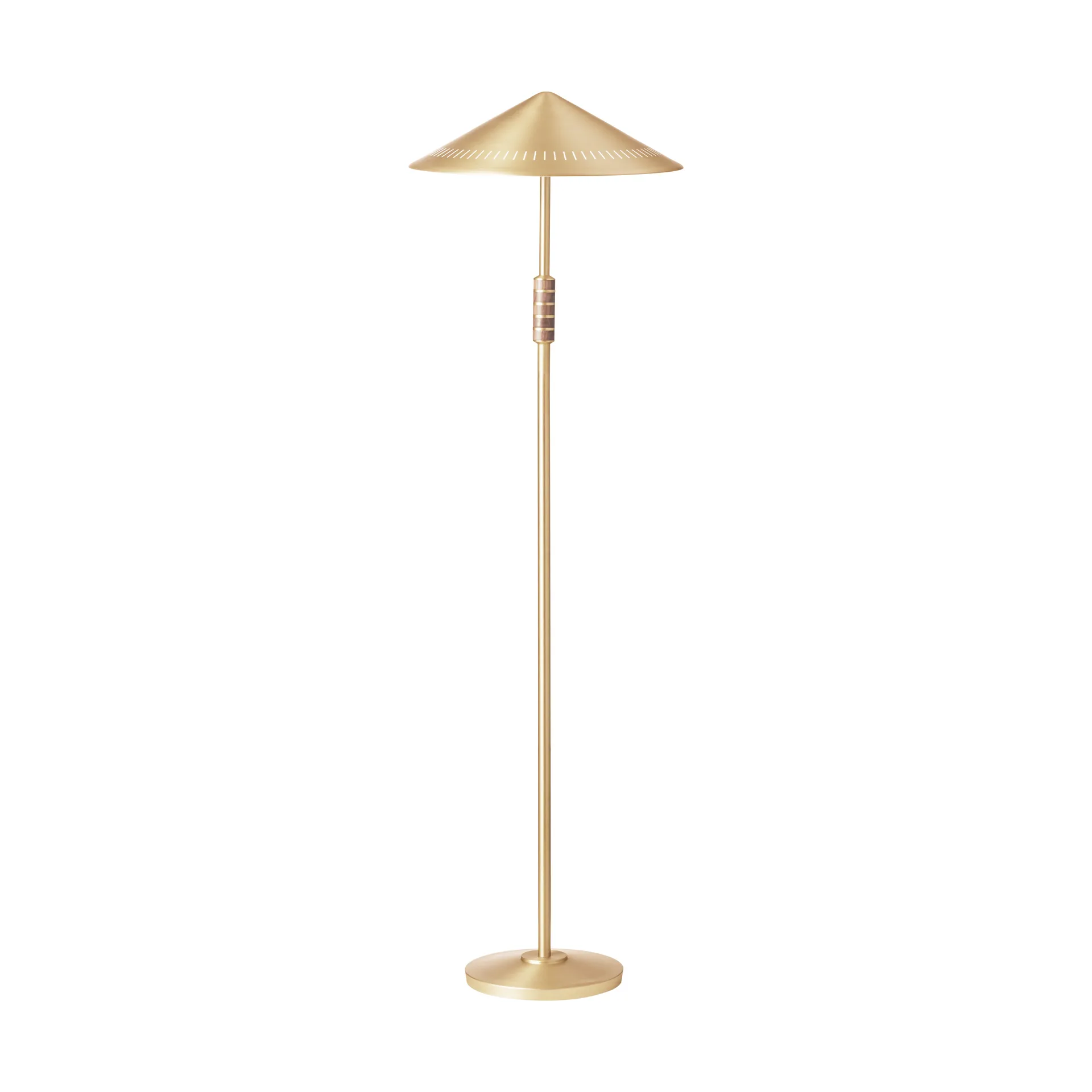 Lampada da terra Governor 405, Brass-walnut LYFA