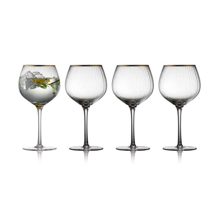 Bicchiere da Gin & Tonic Palermo Gold, 65 cl, confezione da 4 - Trasparente, oro - Lyngby Glas