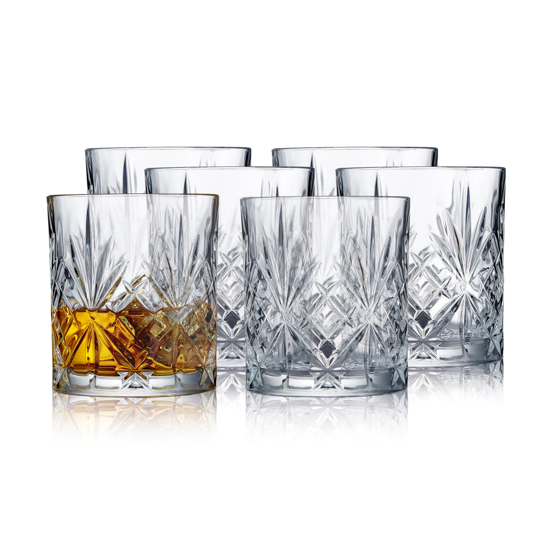 Bicchiere da whisky Melodia, 31 cl, confezione da 6, Cristallo Lyngby Glas
