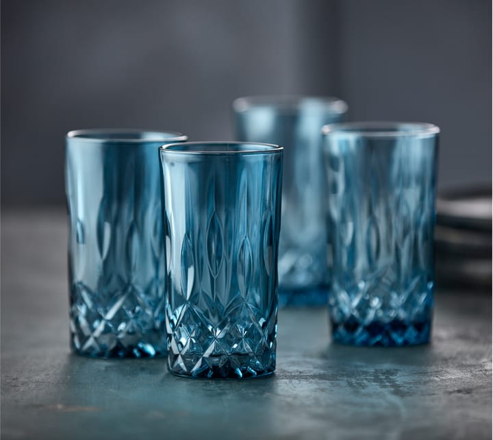Bicchiere Sorrento highball 38 cl, confezione da 4 - Blue - Lyngby Glas