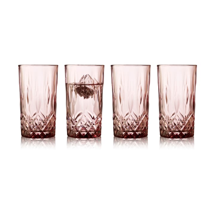 Bicchiere Sorrento highball 38 cl, confezione da 4 - Pink - Lyngby Glas
