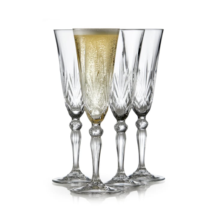 Calice da champagne Melodia da 16 cl, confezione da 4 - Cristallo - Lyngby Glas