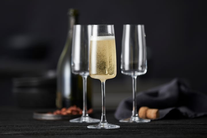 Calice da champagne Zero, 30 cl, confezione da 4 - Cristallo - Lyngby Glas