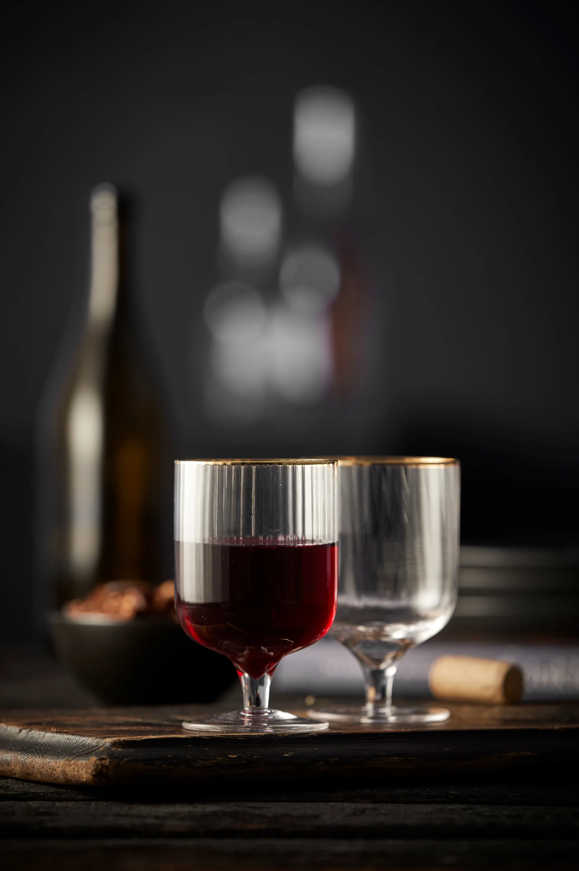 Calice da vino Palermo Gold da 30 cl, confezione da 4, Chiaro-oro Lyngby Glas