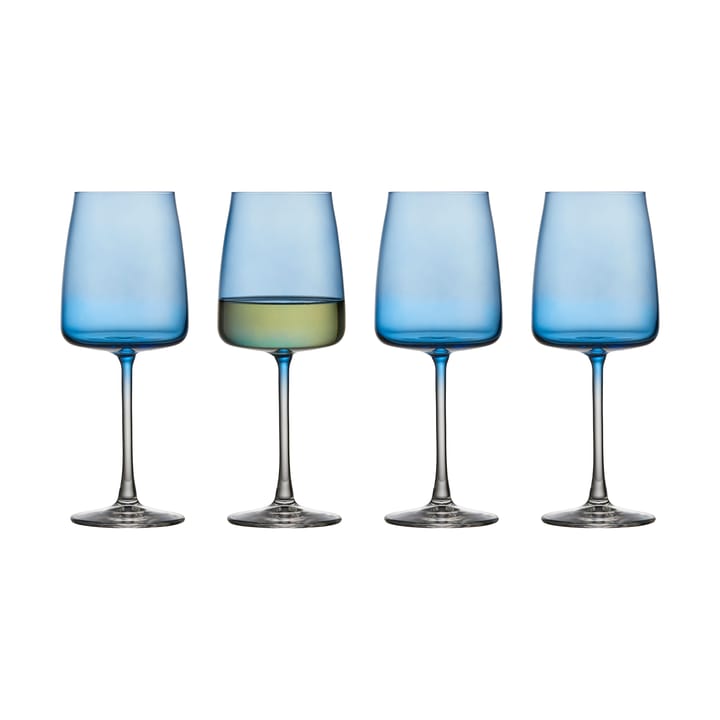 Calice per vino bianco Zero, 43 cl, confezione da 4 - Blue - Lyngby Glas