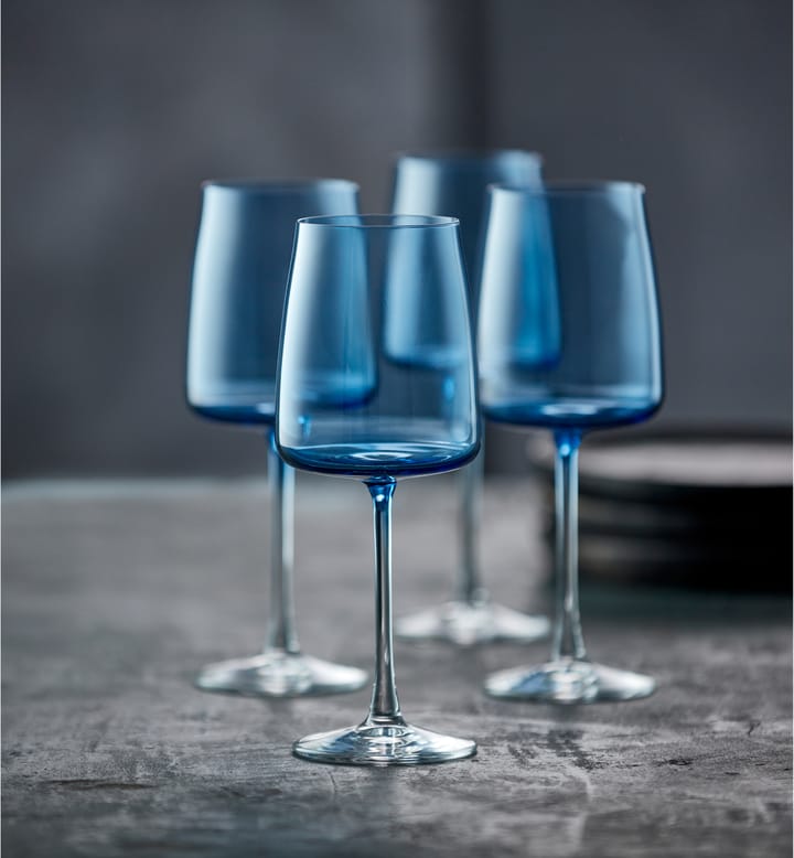 Calice per vino bianco Zero, 43 cl, confezione da 4 - Blue - Lyngby Glas