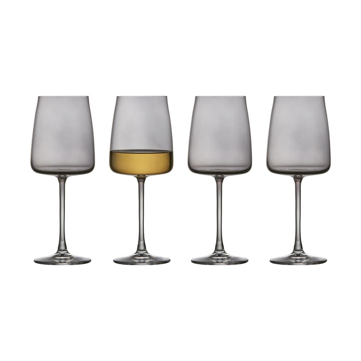 Calice per vino bianco Zero, 43 cl, confezione da 4 - Smoke - Lyngby Glas