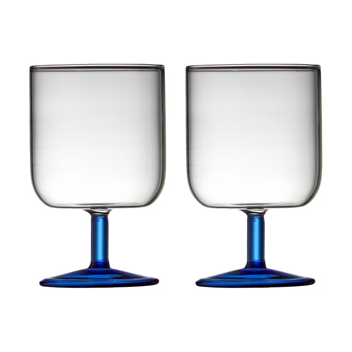 Calice per vino Torino 30 cl, confezione da 2 - Clear-blue - Lyngby Glas