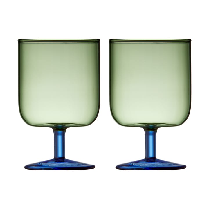 Calice per vino Torino 30 cl, confezione da 2 - Green-blue - Lyngby Glas