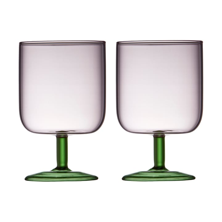 Calice per vino Torino 30 cl, confezione da 2 - Pink-green - Lyngby Glas