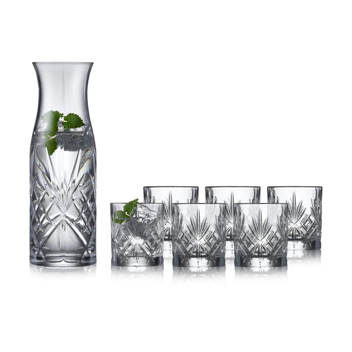 Caraffa Melodia e bicchiere, 7 pezzi - Cristallo - Lyngby Glas