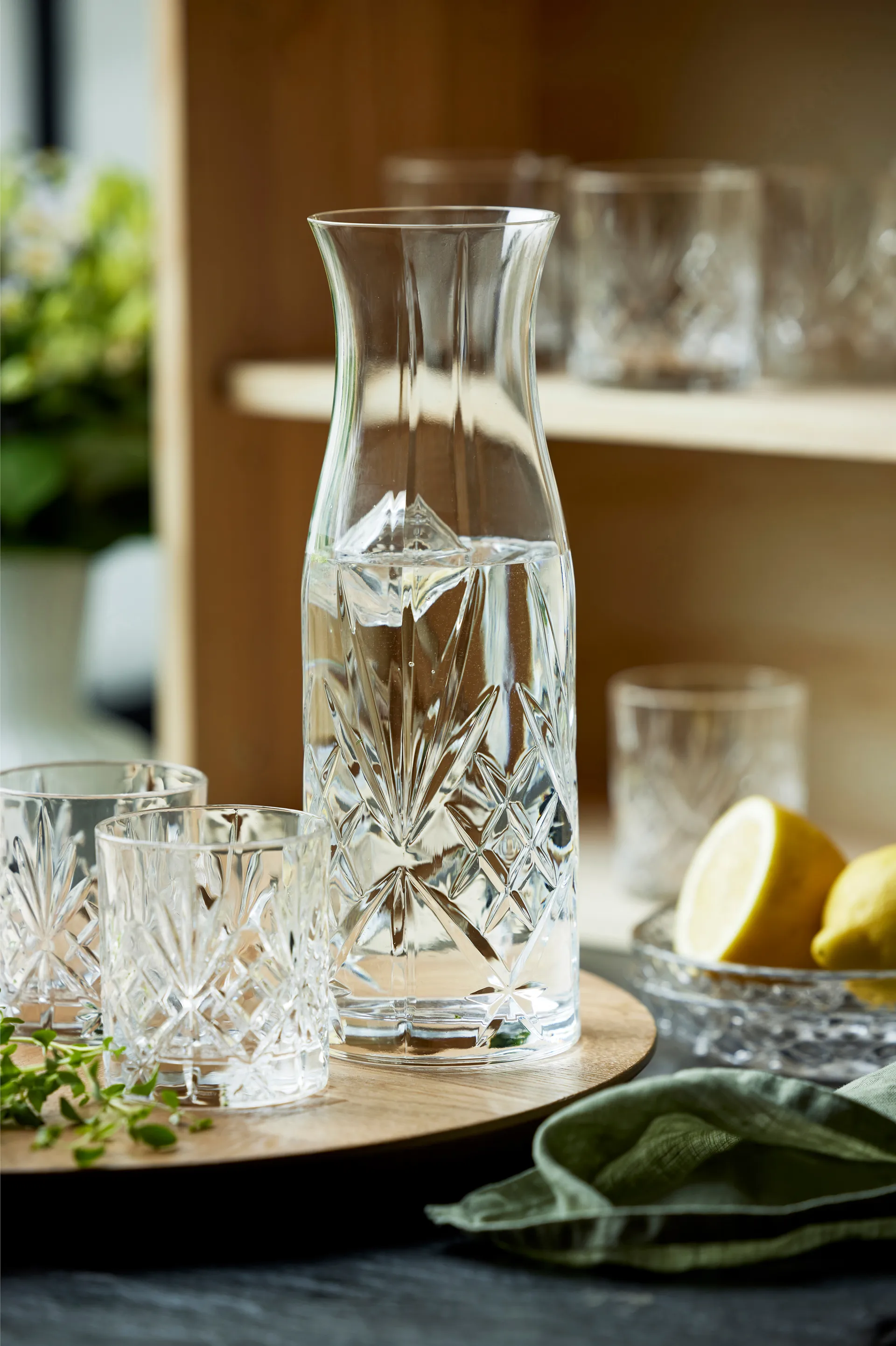 Caraffa Melodia e bicchiere, 7 pezzi, Cristallo Lyngby Glas